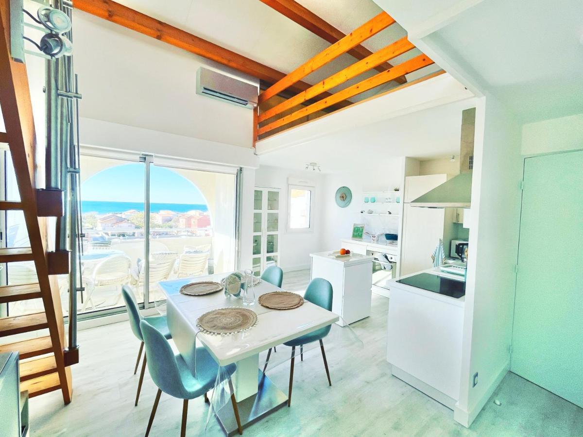 La Sirene - Loft Moderne Et Lumineux Avec Vue Panoramique Sur Mer Mediterranee Et Port De Plaisance Frontignan Dış mekan fotoğraf